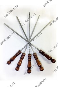 Шампура с деревянными ручками длина 50см ширина 12мм толщина 2мм 1шт