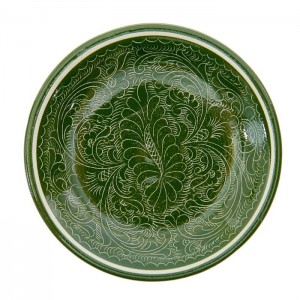 Тарелка зеленая
