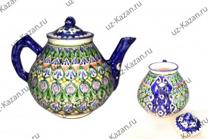 Чайники ручной работы керамика (Риштон), 2 литра