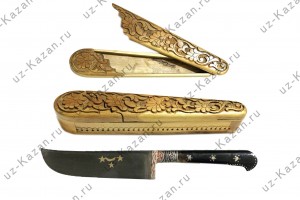Узбекский нож (Пчак) с деревянной шкатулкой №91