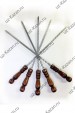 Изображение 1 товара Шампура с деревянными ручками длина 50см ширина 12мм толщина 2мм 1шт